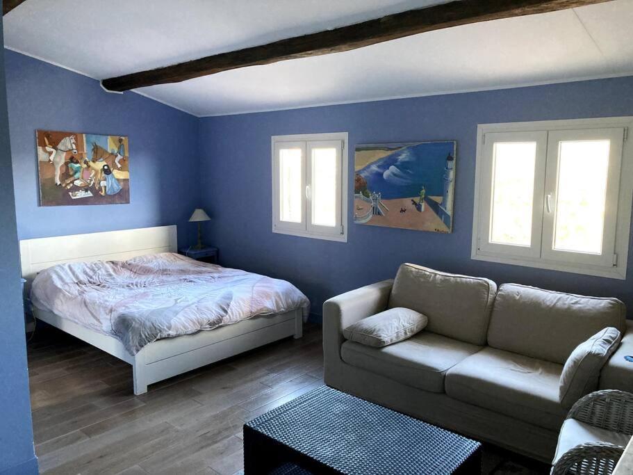 Agreable Chambre D'Hotes Avec Vue Sur Les Collines Leilighet La Colle-sur-Loup Eksteriør bilde